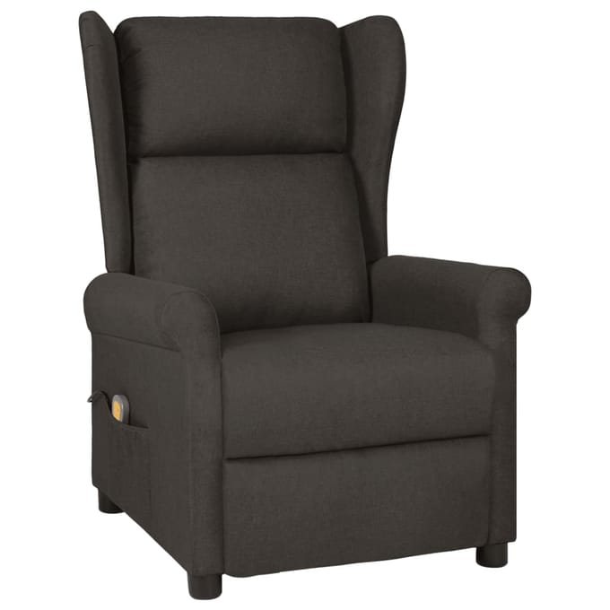 vidaXL Massagestoel stof taupe