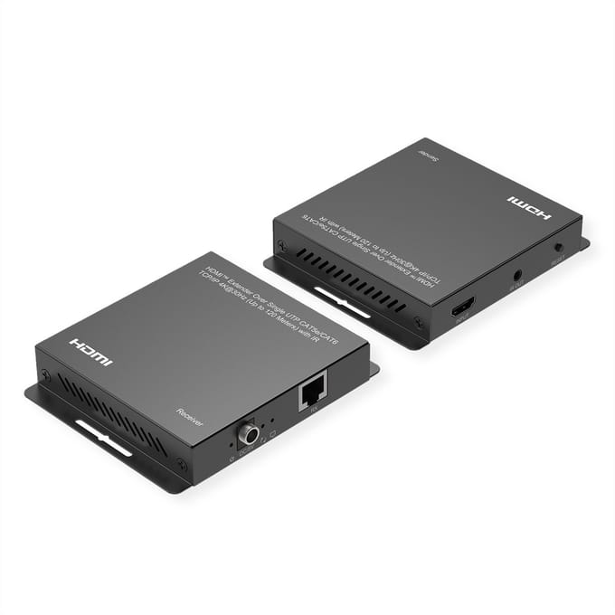 Roline 14.01.3642 HDMI over IP-extender HDMI, RJ45, Infrarood Via het thuisnetwerk (IP) 120 m