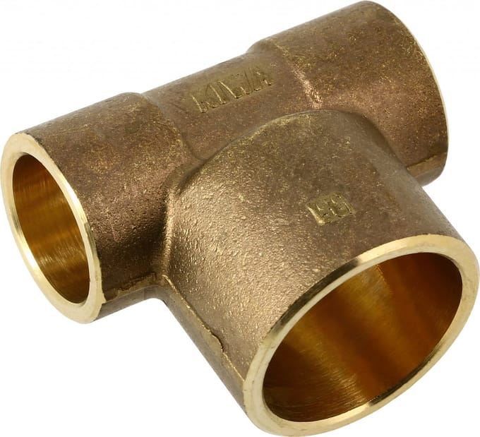 Bonfix soldeer t-stuk - 15 x 22 x 15 mm messing