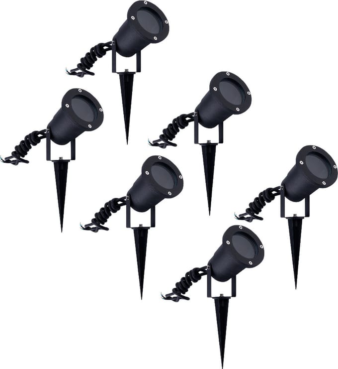 Ledvion - 6X LED Prikspots - IP65 - GU10 - 1M