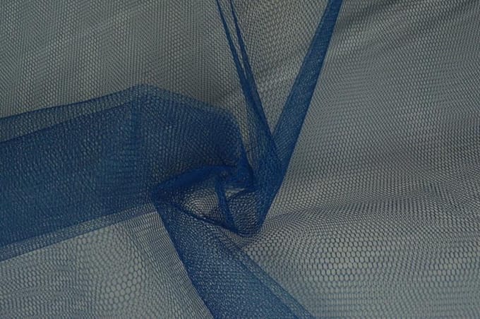 Tule stof - Marineblauw - 15 meter