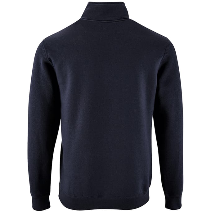 SOLS Heren Stan Contrast Zip Neck Sweatshirt (Franse marine)