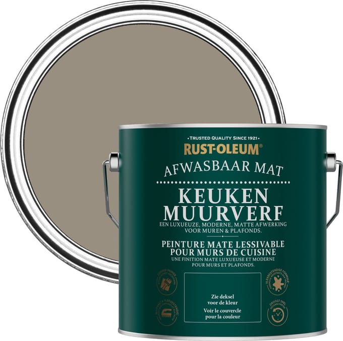 Rust-Oleum Bruin Keuken muurverf - Cacao 2,5L
