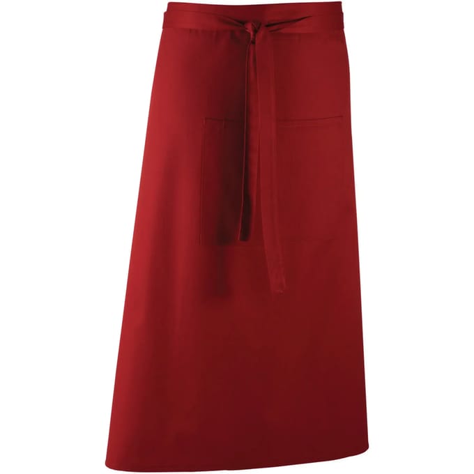 Premier Workwear - Colours Collection Bar Apron - Burgundy (ca. Pantone 216C) - 90 x 80 cm