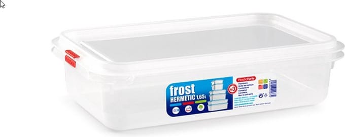 Plasticforte vershoudbakje - met deksel - 26 x 18 x 7 cm - 1.6L - meal prep bakjes