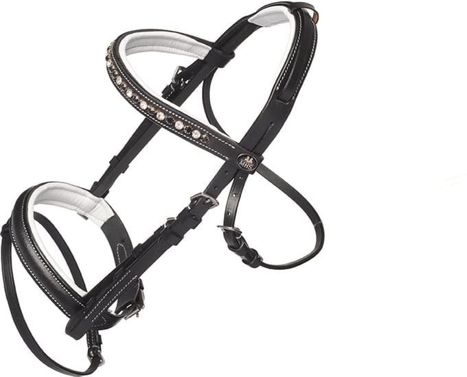 MHS Hoofdstel Infinity black/white mini mini