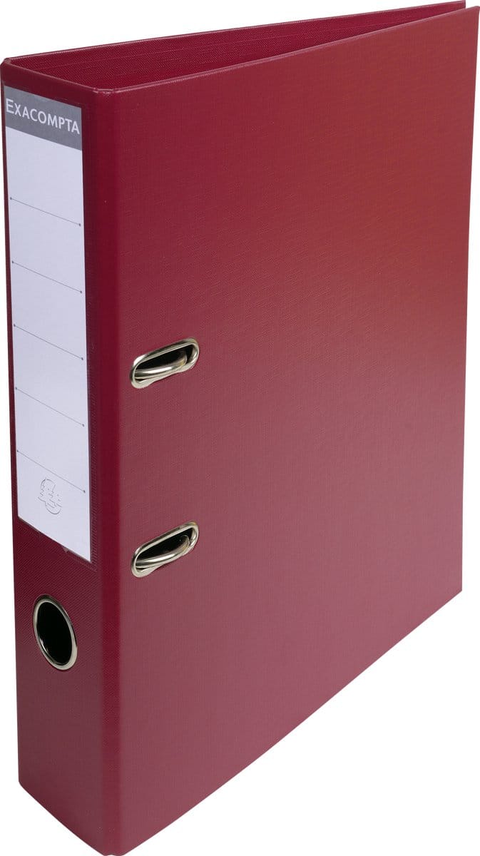 Exacompta 10x Prem'Touch® PVC Ordner met hefboom - rug 70 mm - A4 - Bordeaux - 53704E