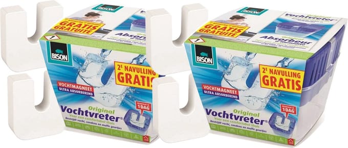 Bison® Vochtvreter + navul 450GR - 2 stuks