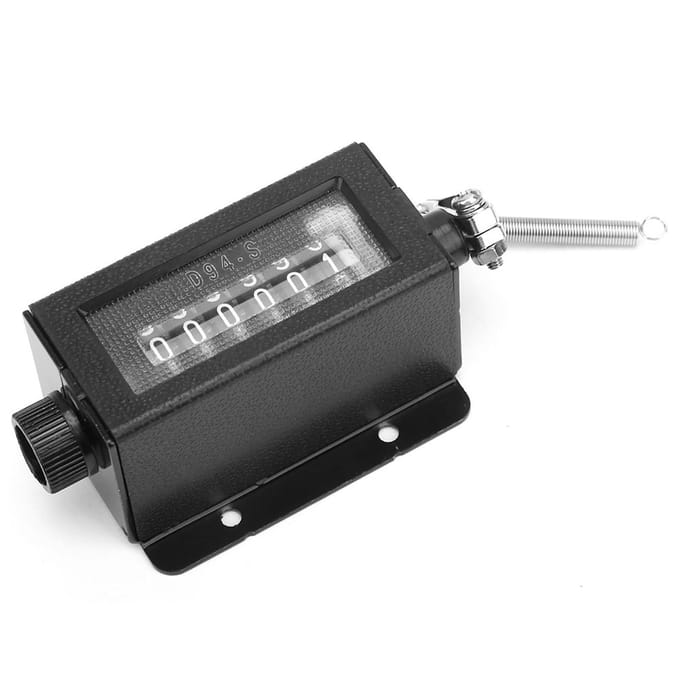 D94‑S 0‑999999 6 Cijfers Pons Teller Resetbare Mechanische Trekker Teller gray