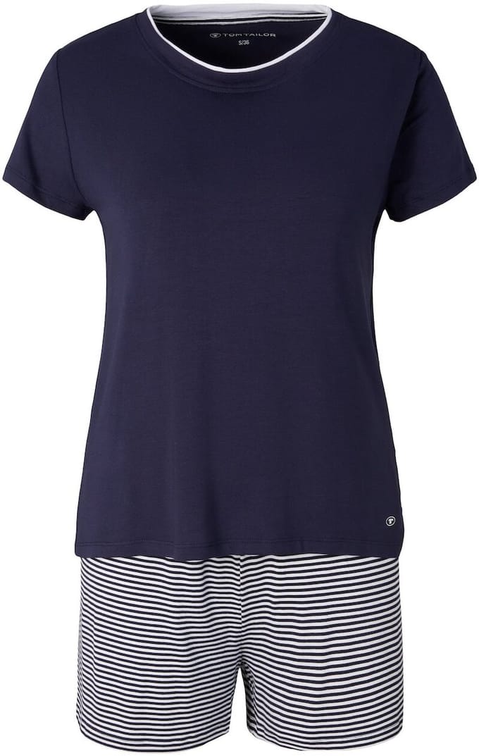 Tom Tailor - Pyjamaset met streepmotief - Maat 46 - blue ring