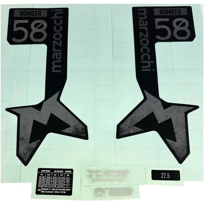 Fietsvork sticker Marzocchi 2024 Bomber 58