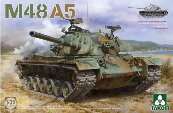 Takom Modelbouwpakket Militaire voertuigen - 2161 M48A5 Tank Plastic - 1:35 - Modelbouw