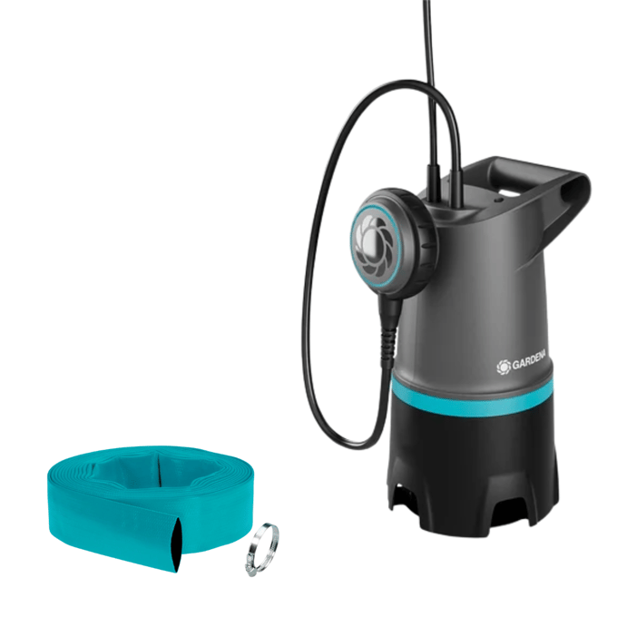 GARDENA Dompelpomp Vuilwater 20000 Basic – 20.000 liter/uur – 0,9 bar met platte slang