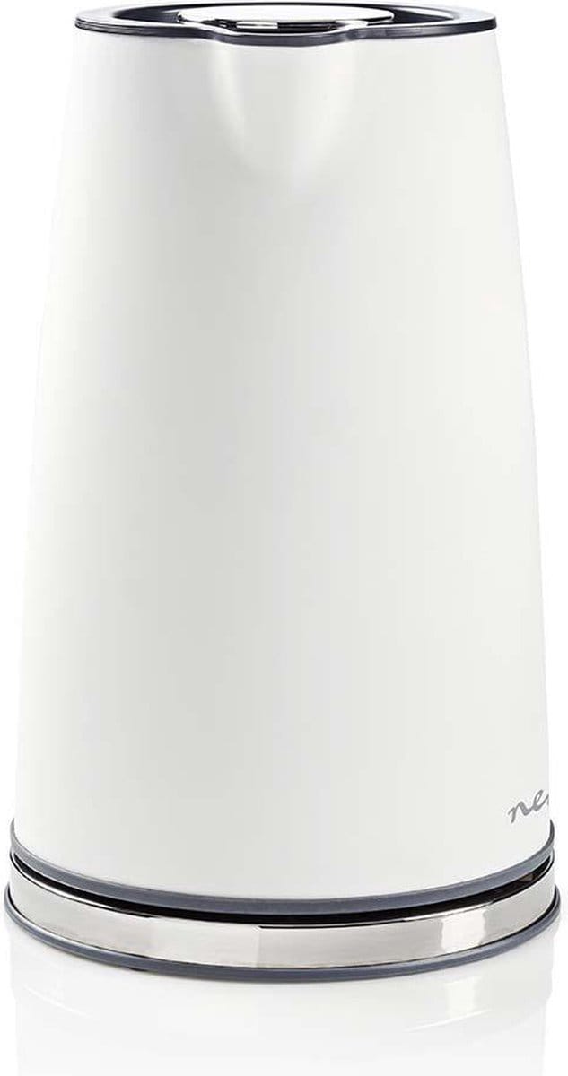 Nedis Waterkoker - 1.7 l - Soft-Touch - Wit - 360 graden draaibaar - Verborgen verwarmingselement - Strix-controller - Droogkookbeveiliging