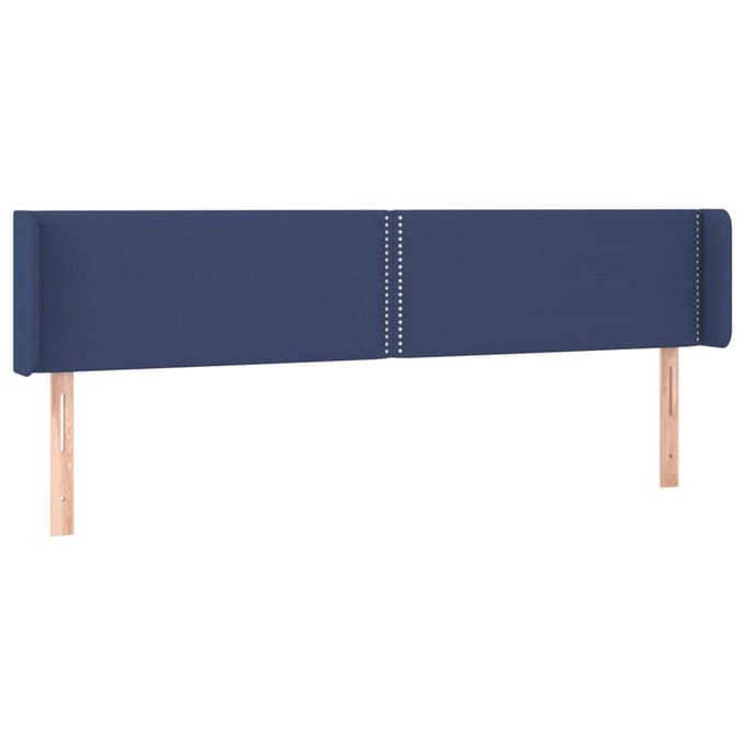 vidaXL - Hoofdbord - LED - 203x16x78/88 - cm - stof - blauw