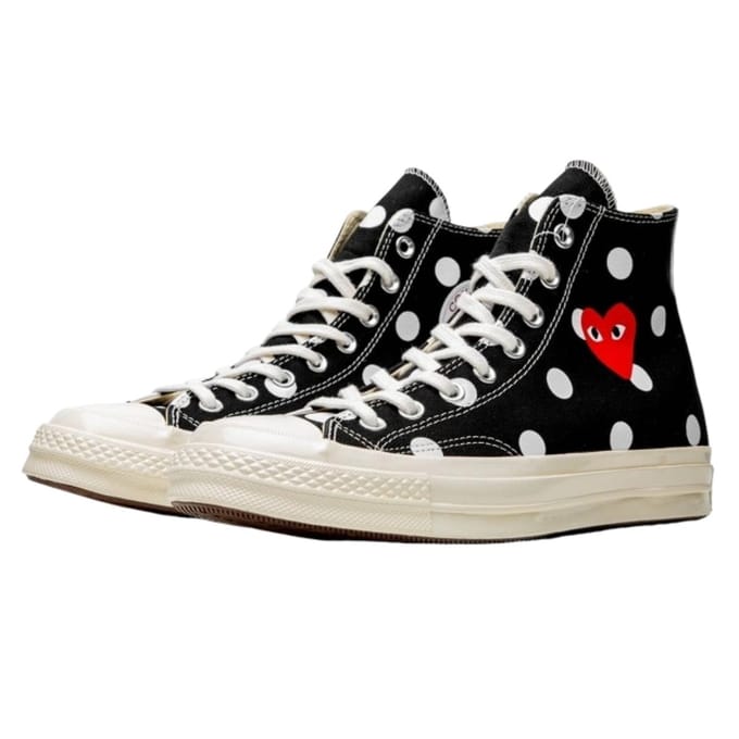 Converse Comme des Garçons Play met Zwarte Polka Dots High EU 44 black