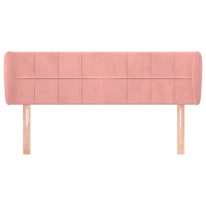 vidaXL - Hoofdbord - met - randen - 147x23x78/88 - cm - fluweel - roze