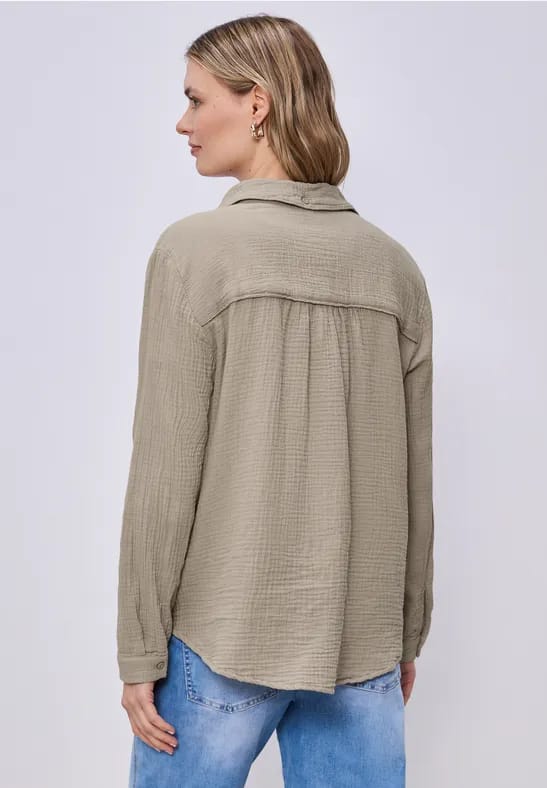 Mousseline overhemd blouse