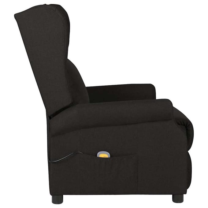 vidaXL - Massagestoel - stof - zwart