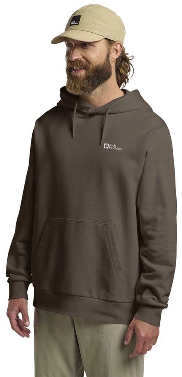 Jack Wolfskin Essential Hoodie Bruin,Grijs M Man