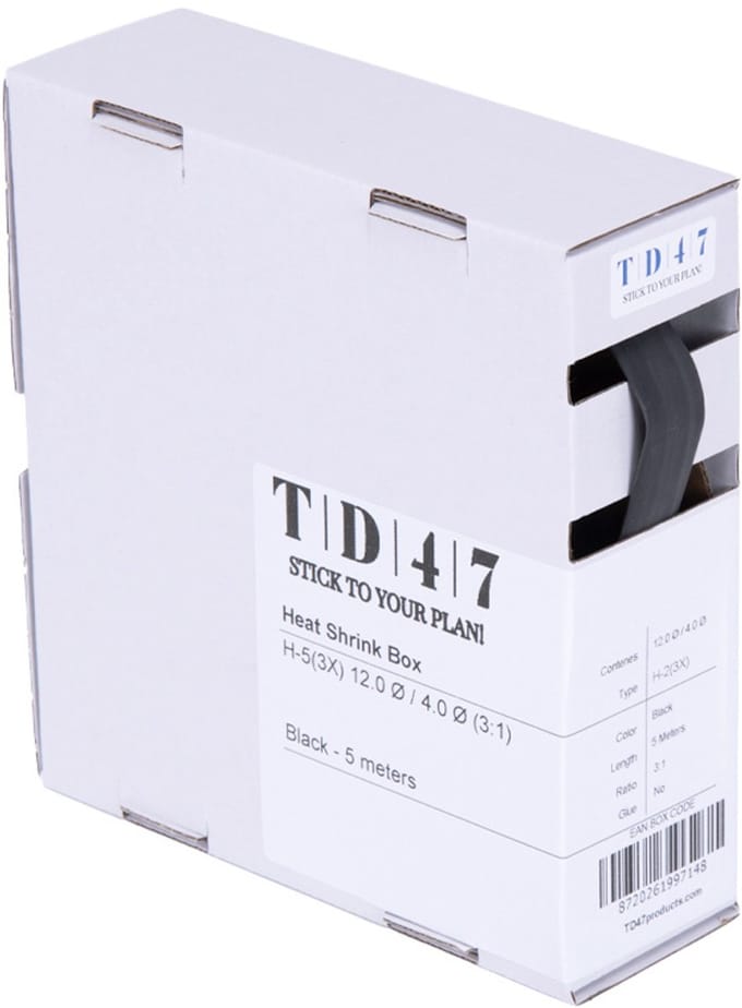 TD47 Krimpkous Box H-2(3X) 12.0Ø / 4.0Ø 5m - Zwart