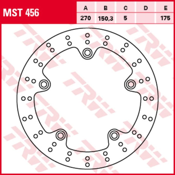 Remschijf TRW MST456, 1 Stuk