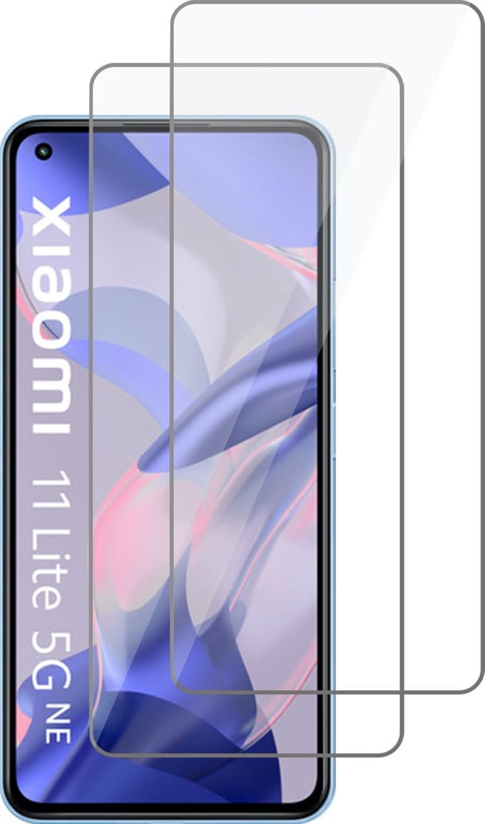 Screenprotector geschikt voor Xiaomi Mi 11 Lite 5G NE - Glas Screen Protector - 2 Stuks