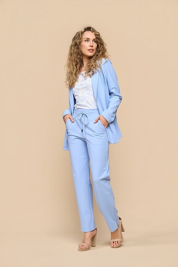 MI PIACE - Bonded Travel Broek Uni 202753 Lavender Blue - Maat : S