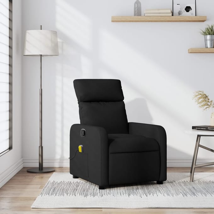 vidaXL - Massagestoel - met - Zwarte - Stof
