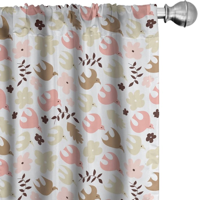 ABAKUHAUS – Vitrage gordijnen 2x75x175 cm – microvezel – Multicolor