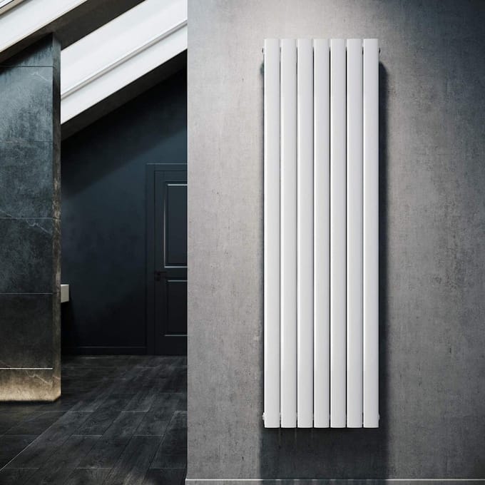 Platte Paneelradiator - Verticale Verwarming - Ruimte Verwarmen - Dubbellaags Ontwerp - 1800x539mm - Wit