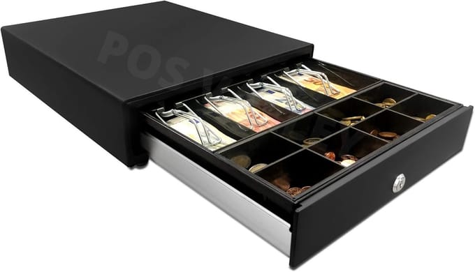 Geldlade - Kassalade - Geld Beheer - RJ-aansluiting - 37x41x10 cm - Zwart