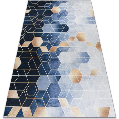 Kleden Rugsx ANDRE 1216 tapijt wasbaar Kubus, geometrisch antis 80x150 cm