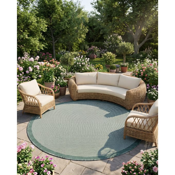 Muratap Buitenkleed brussels rond uni effen 120 cm rond