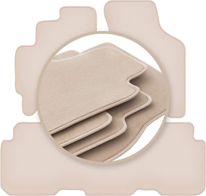 PREMIUM beige matten voor: Kia Carens I minivan 1999-2006