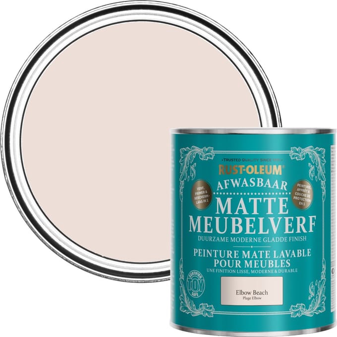 Rust-Oleum Roze Afwasbaar Matte Meubelverf - Elbow Beach 750ml