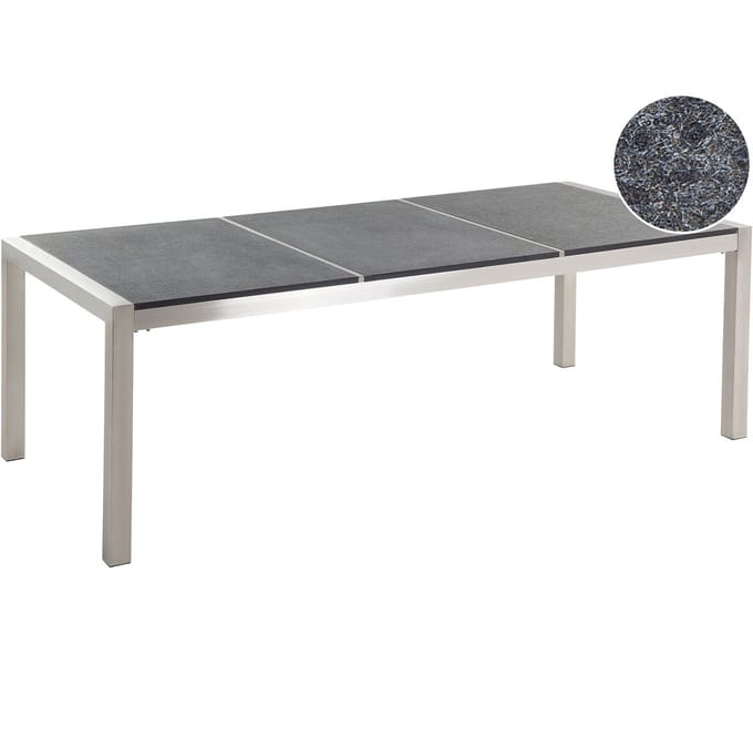 GROSSETO - Tuintafel - Grafietgrijs - 100 x 220 cm - Graniet