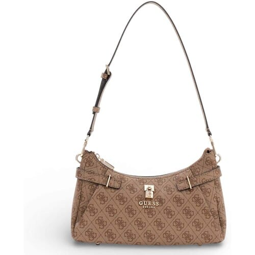 GUESS schoudertas Yesba Shoulder Bag Latte Logo Lichtbruin