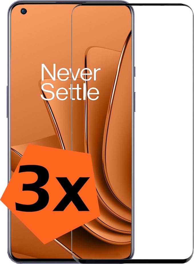 Screenprotector - 3 Stuks - Geschikt voor OnePlus 10 Pro - Full Cover - Gehard Glas - Beschermglas - Tempered Glass - Screen Protector