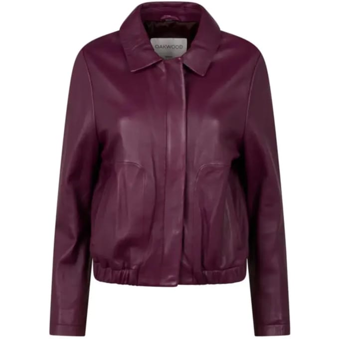 Dames leren bomberjack met rits Oakwood Odessa