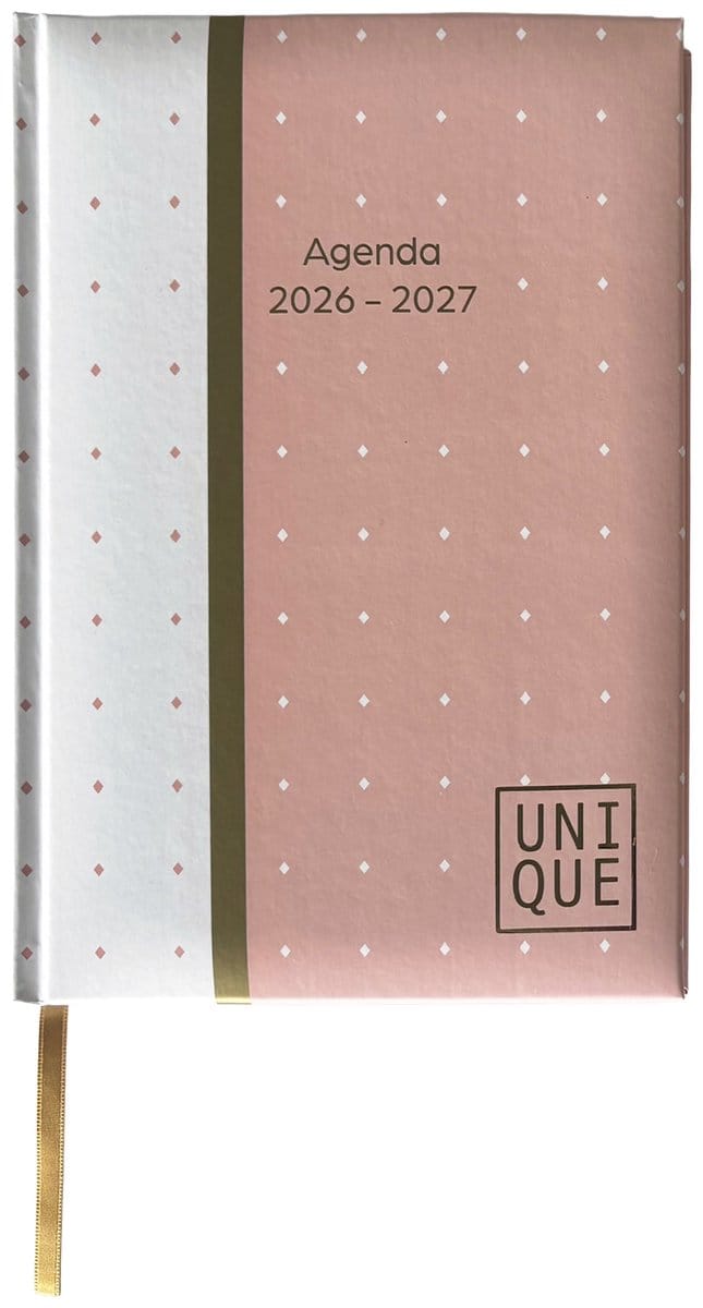 Ancor Weekagenda 2026/2027 Unique formaat A5 roze dots