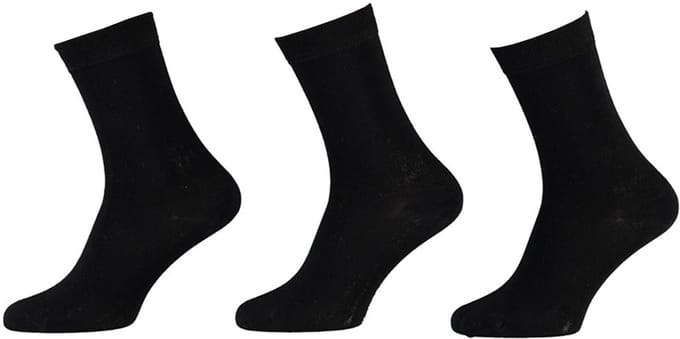 Apollo - 6-Pack - Bamboe Sokken - Platte Teennaad - Antibacterieel - Heren - zwart - 47-50 - 121471000