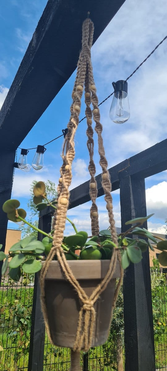 Bloempothanger Macramé