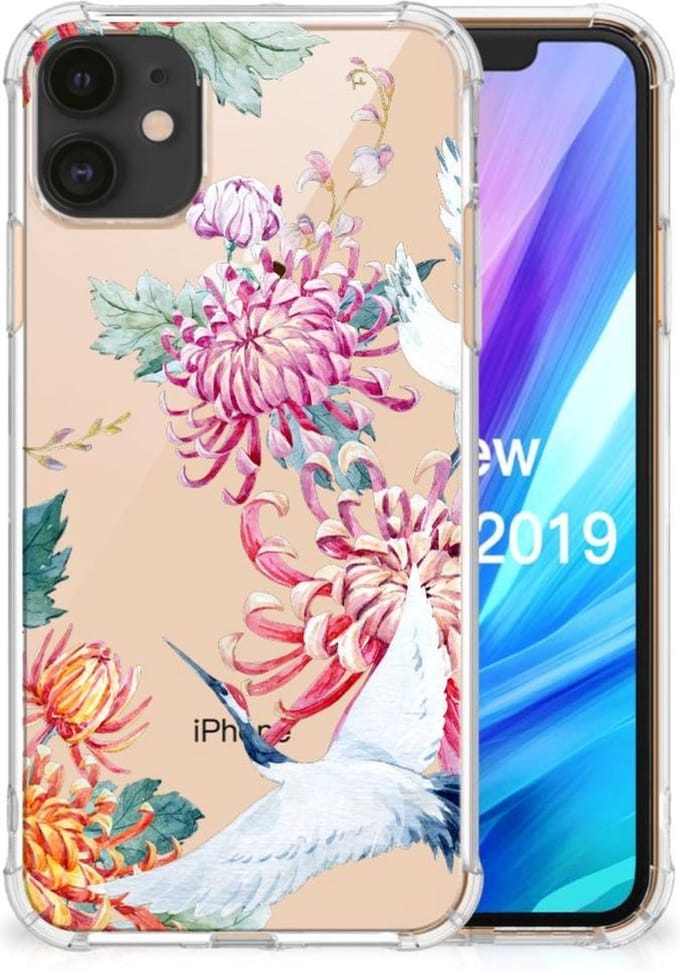 Apple iPhone 11 Case Anti-shock Bird Flowers