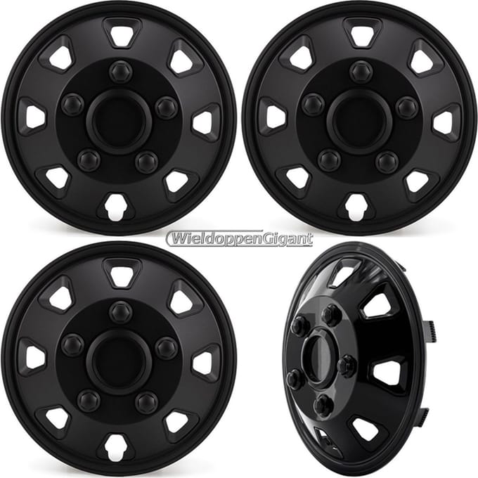 EXTRA BOLLE Wieldoppen ITAH 14-inch zwart. Set a 4 stuks