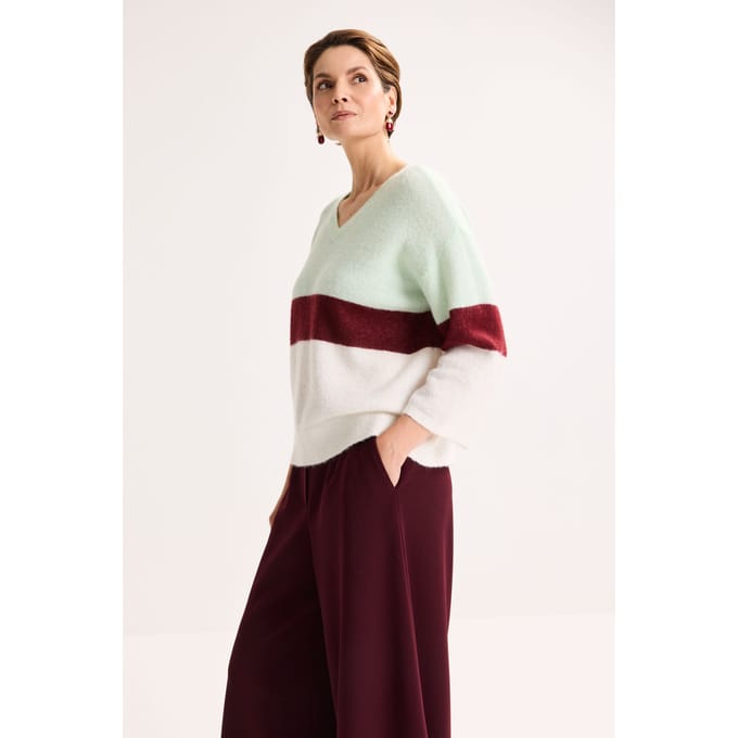 V-halstrui Met Mohair