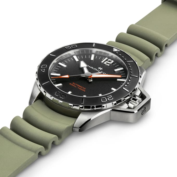 Hamilton H77825331 Khaki Navy Open Water Auto groen