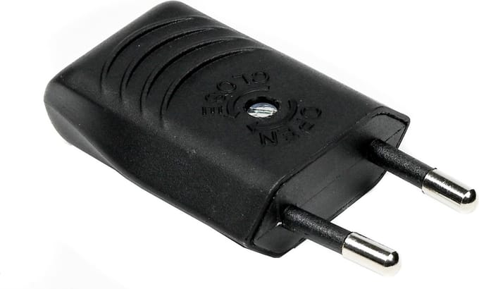 Benson Euro Stekker - Plat - 2.5A 230V - Zwart