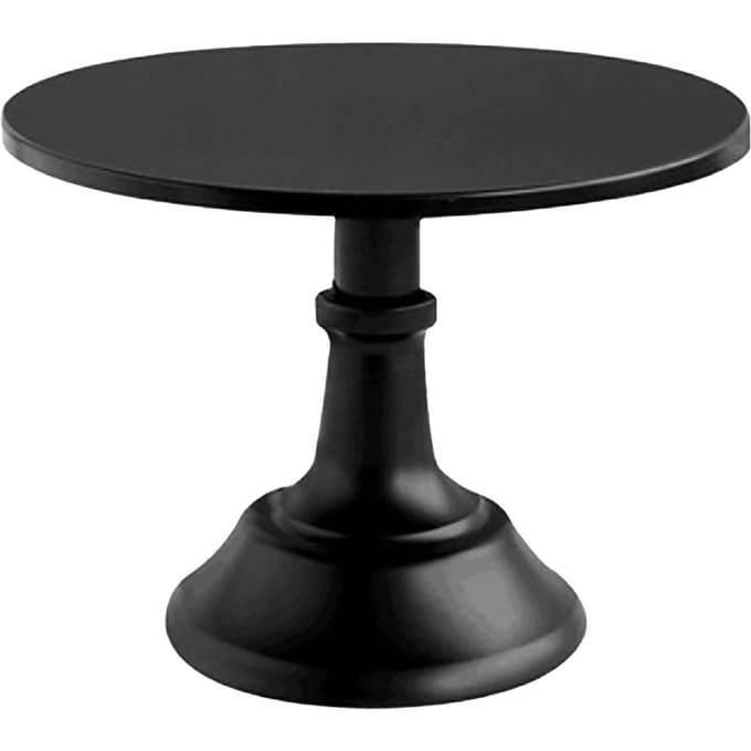 Round Cake Stand Rust Prevention Metal Tall Cake Rack Cupcake Stand for Anniversaries Parties M M black