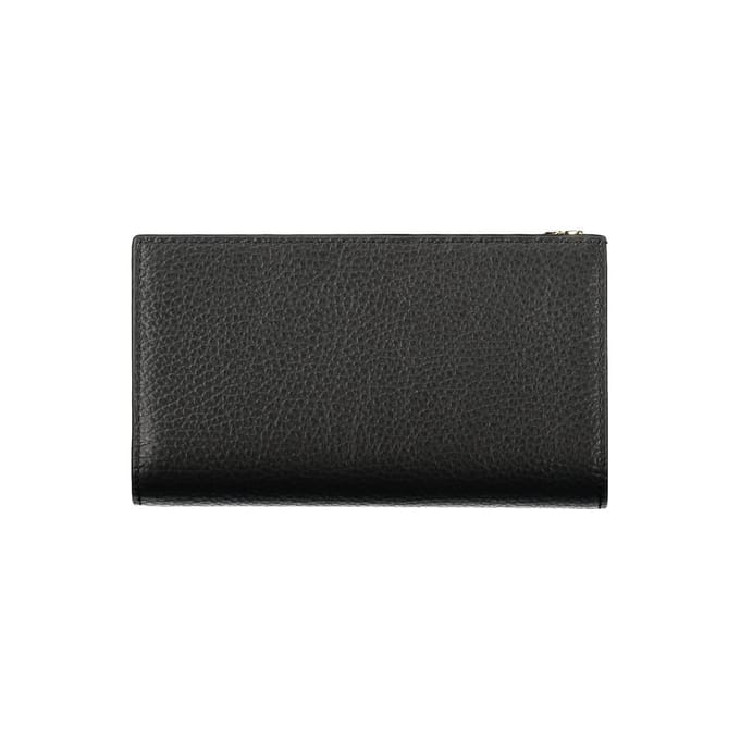 COCCINELLE Leren Portemonnee Metallic Soft Wallet Noir Zwart